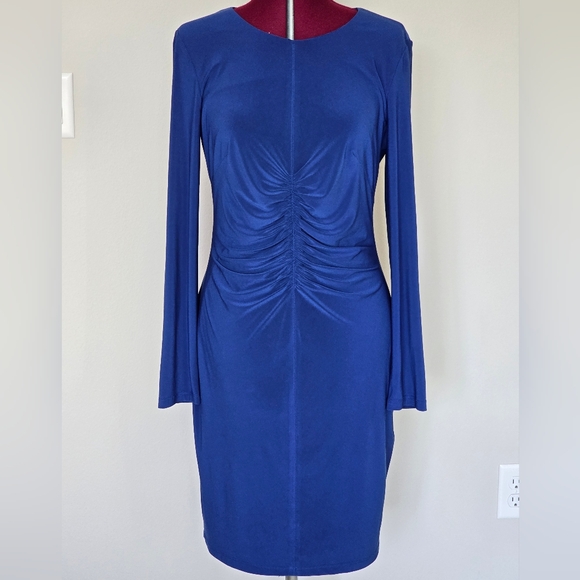 Vince Camuto Royal Blue Long Sleeve Dress - Picture 9 of 12
